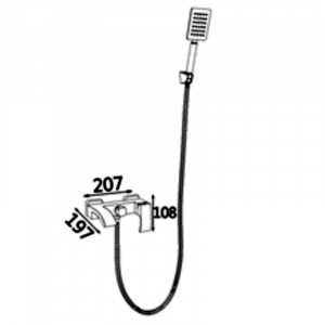 Смеситель для ванны ViEiR V303531-C Черный