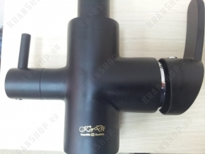 Черный смеситель для кухни с подключением к фильтру KorDi Black Night KD 2382-L047 Black