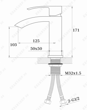 Cмеситель для раковины GANZER GZ44011-С Черный