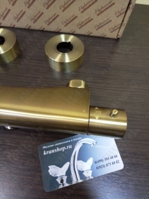 Термостатический двухрычажный смеситель для душа Elghansa Termo 6500857 (бронза)