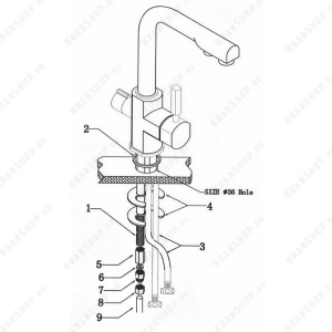 Смеситель для кухни под фильтр Kaiser Merkur 26044-10 White
