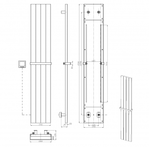 Полотенцесушитель электрический Boheme FLAT 725-G Золото