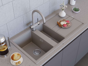 Кухонная мойка Omoikiri Kitagawa 100-2-GR 4993804 Leningrad Grey