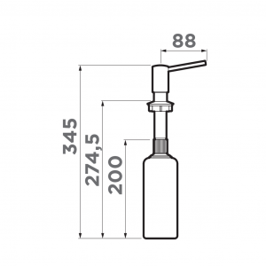 Диспенсер Omoikiri OM-02 CA-P 4975038 Карамель