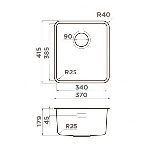 Кухонная мойка Omoikiri OMI 37-U/I ULTRA-LG 4997400 Светлое золото