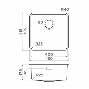 Кухонная мойка Omoikiri OMI 43-U/I ULTRA-GB 4997420 Графит