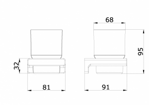 Стакан одинарный ViEiR V5205 Хром