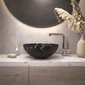 Раковина для ванной Omoikiri Hitomi-BL Marble 4972077 Черный мрамор
