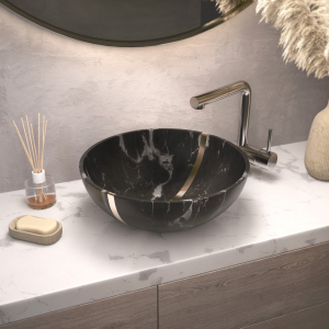 Раковина для ванной Omoikiri Hitomi-BL Marble 4972077 Черный мрамор