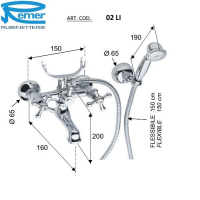 Cмеситель для ванны Remer Liberty 02LI Хром