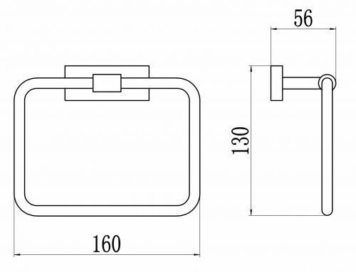 Полотенцедержатель GANZER GZ88040-Q Графит