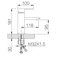Cмеситель для раковины HANSEN H10028-C Черный