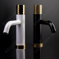 Cмеситель для раковины Boheme Stick 121-BG.2 Черный/Золото