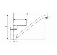 Смеситель для кухни Elghansa Ecoflow Alpha 56A0103 Chrome