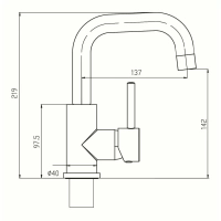 Смеситель для раковины Elghansa Cliq 16A1024-White Stone