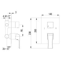Смеситель встраиваемый Lemark Unit LM4527C Chrome