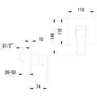 Смеситель встраиваемый Lemark Unit LM4523C Chrome