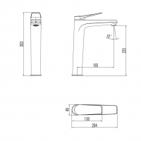 Cмеситель для раковины Lemark Bronx LM3709GM Графит