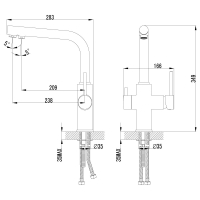 Cмеситель для кухни под фильтр Lemark Comfort LM3060C Chrome