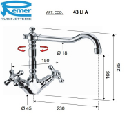 Cмеситель для кухни Remer Liberty 43LIA Хром