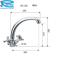 Cмеситель для кухни Remer Liberty 43LI Хром