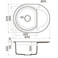 Кухонная мойка Omoikiri Sakaime 60E-SA 4993122 Бежевый