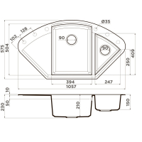 Кухонная мойка Omoikiri Sakaime 105C-BL 4993123 Черный
