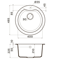 Кухонная мойка Omoikiri Yasugata 48R-WH 4993133 Белый