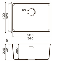 Кухонная мойка Omoikiri Kata 54-U-SA 4993424 Бежевый