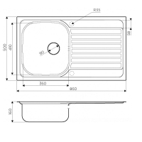 Кухонная мойка Omoikiri Kashiogawa 86-IN 4993453 Нержавеющая сталь