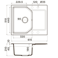 Кухонная мойка Omoikiri Yonaka 61-SA 4993639 Бежевый