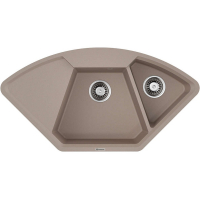 Кухонная мойка угловая Omoikiri Yonaka 98-C-SA 4993717 Бежевый