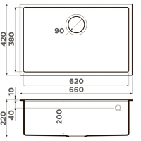 Кухонная мойка Omoikiri Tedori 66-U-PL 4993979 Платина