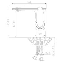 Cмеситель для раковины Rossinka RS30-11W Белый
