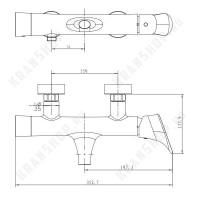 Смеситель для ванны Kaiser Calla 71022 Chrome
