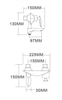 Cмеситель для ванны Grocenberg GB8001GO Золото