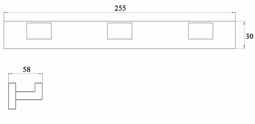 Полотенцедержатель GANZER GZ88053-Q Графит