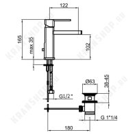 Cмеситель для раковины Webert Azeta New AA830102015 Хром