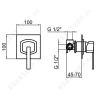 Смеситель для душа Webert Azeta New AA880101015 Хром