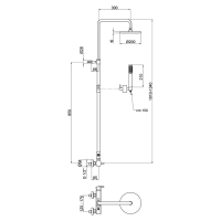 Душевая система Webert Azeta AZ870105015METAL Хром
