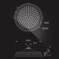 Тропический душ Elghansa Shower Head CD-220 Bronze