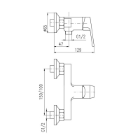 Смеситель для душа Rav Slezak Colorado CO281.5CMAT черный матовый