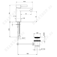 Смеситель для биде Webert DoReMi DR840102560 Черный матовый