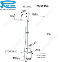 Душевая система с термостатом Remer Elegance EQ37330L Хром