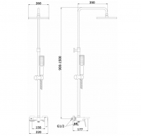 Душевая система GANZER GZ51061F Белый