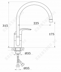 Смеситель для кухни GANZER ENGELBART GZ03021 Хром