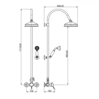 Душевая система Rav Slezak Labe L481.5/3SM бронза
