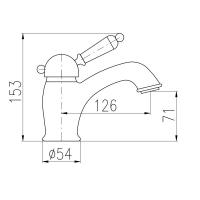 Смеситель для раковины Rav Slezak Labe L526.5CMATC черный матовый/хром