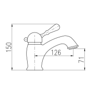 Смеситель для раковины Rav Slezak Labe L527.5SM бронза