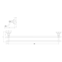 Держатель полотенца Elghansa Praktic PRK-225 Chrome